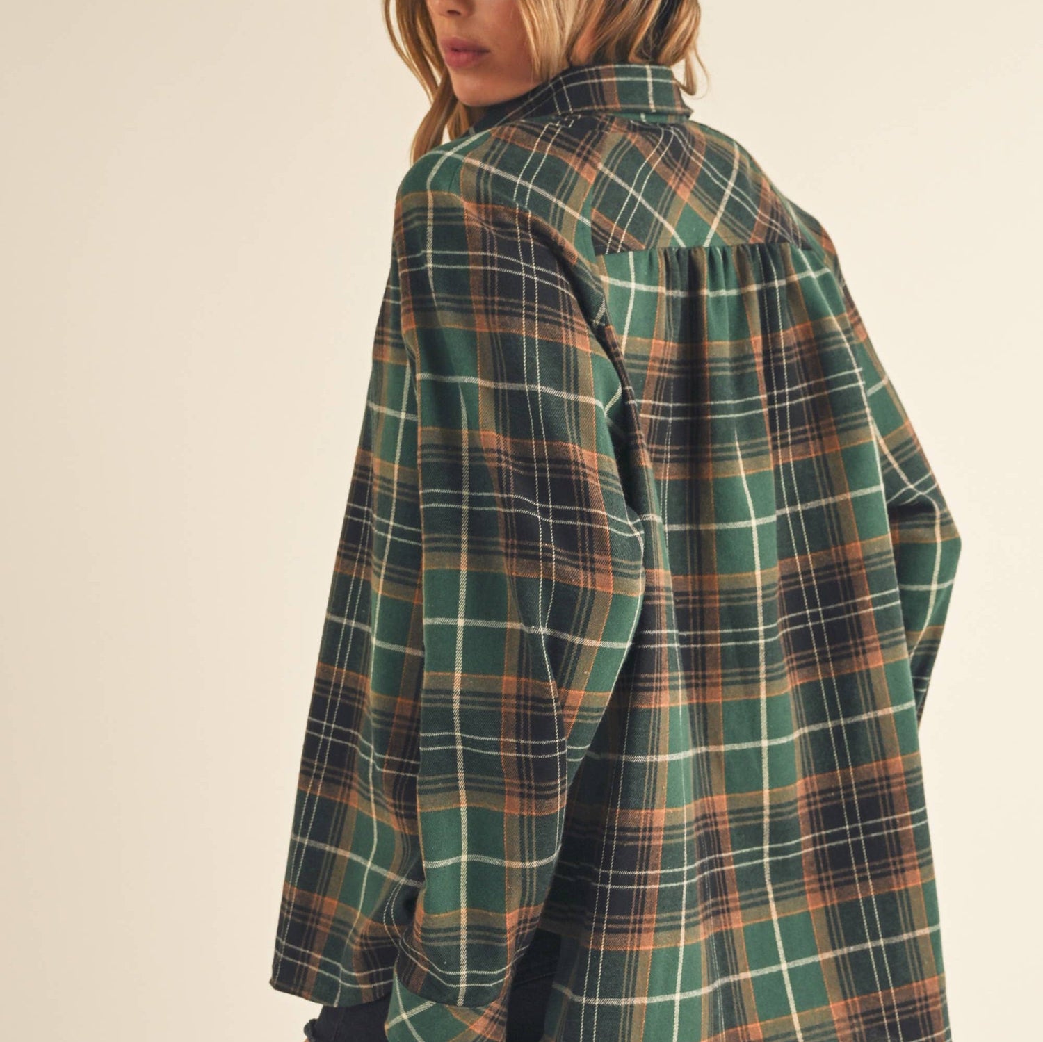 Free Falling Flannel - Green Multi